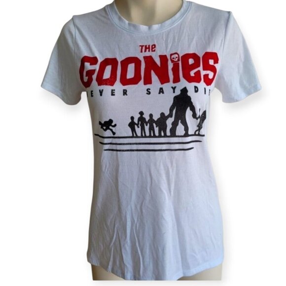 The Goonies white 'Never Say Die' T-Shirt size small - Picture 2 of 5